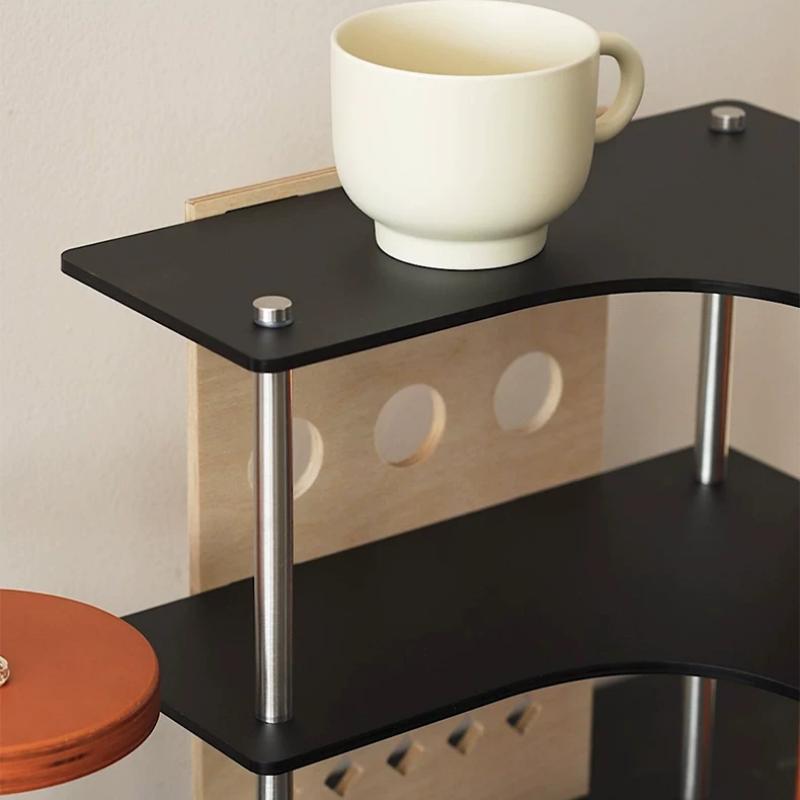 Wooden Corner Cup & Coffee Rack