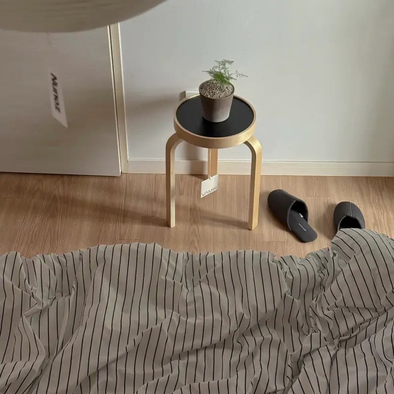 Stackable Round Wooden Stool