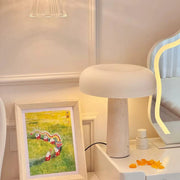 Nordic Travertine & Glass Mushroom Table Lamp-GQ18