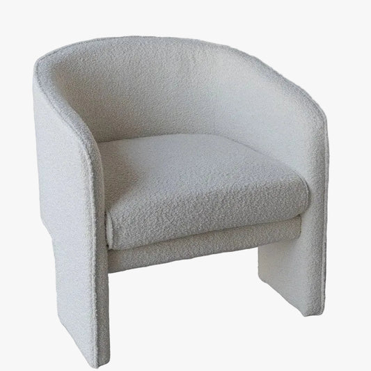 MOMO Scandinavian Sofa Chair | Barrel Tub Chair | Velvet Upholstered Lounge Armchair - alternate view 2