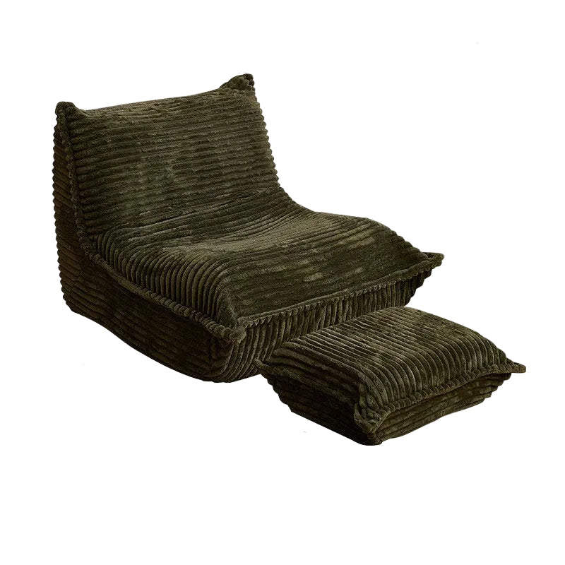 MOMO Caterpillar Sofa | Corduroy Floor Lounge Chair with Ottoman | Lazy Sofa Bed - alternate view 14
