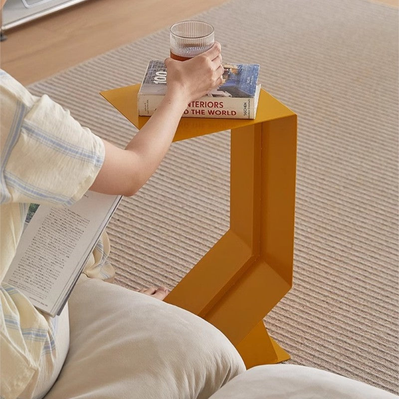 MOMO Z-Form Iron Side Table | Sculptural Accent Table for Living Room & Bedroom - alternate view 4