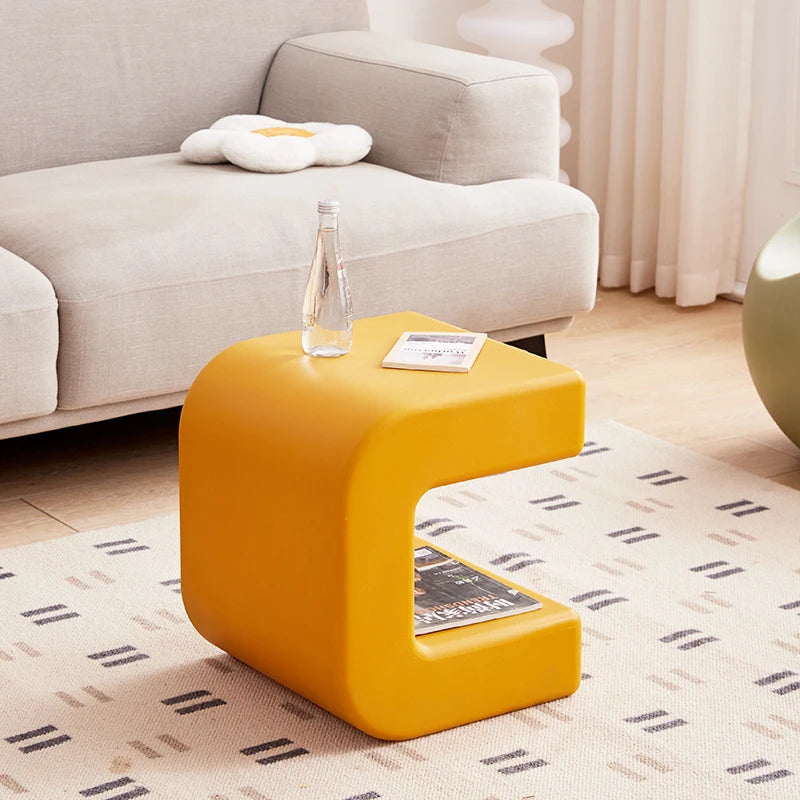 MOMO Arch Plastic Stool | U-Form Sculptural Low Stool | Indoor & Outdoor Accent Seat - alternate view 2