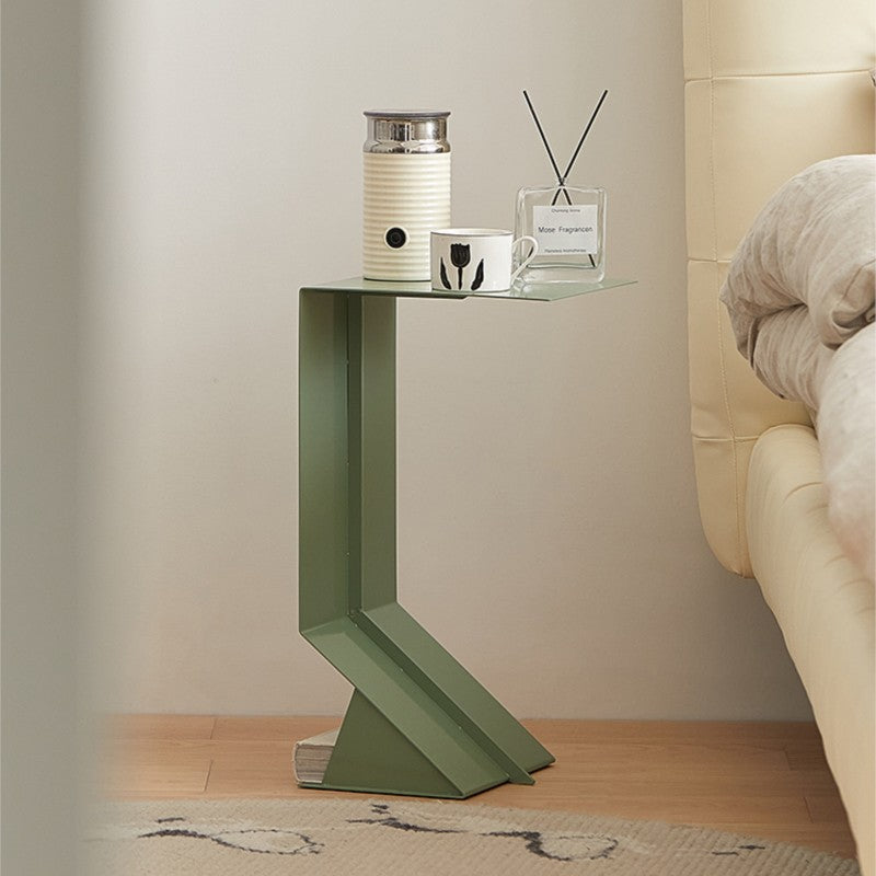 MOMO Z-Form Iron Side Table | Sculptural Accent Table for Living Room & Bedroom - alternate view 3
