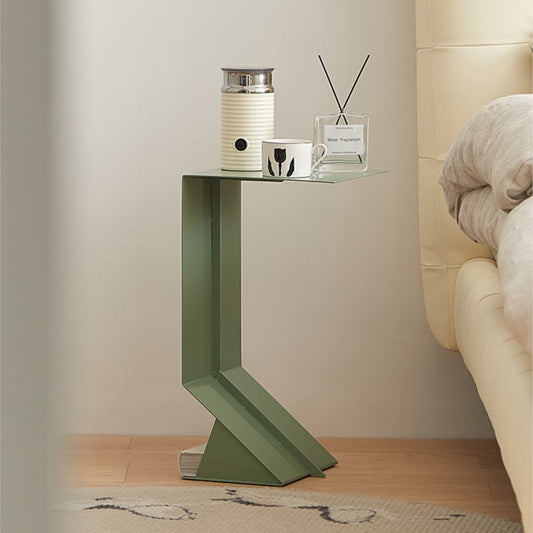 MOMO Z-Form Iron Side Table | Sculptural Accent Table for Living Room & Bedroom - alternate view 3