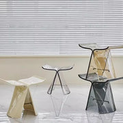 MOMO Butterfly Stool | Transparent Acrylic Sculptural Low Stool | Danish Design-Inspired Accent Seat - alternate view 4