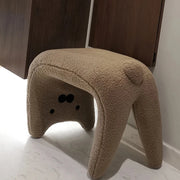 MOMO Cat Stool | Sculptural Boucle Shoe-Changing Bench for Entryway - alternate view 6