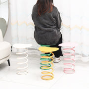 MOMO Spring Side Table | Sculptural Coil Steel Base with Organic Tabletop