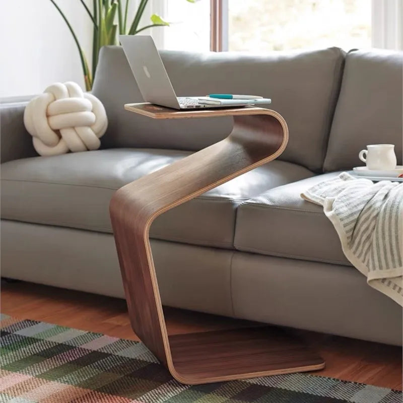 MOMO N-Type Solid Wood Side Table | Geometric Frame Coffee Table - alternate view 3
