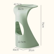 MOMO Plastic Bar Stool | 75cm Hourglass Sculptural Counter Stool | Indoor & Outdoor - alternate view 12