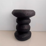 MOMO Solid Wood Stool | Natural Root Carving & Wabi-Sabi Design - alternate view 5