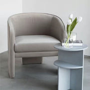 MOMO Scandinavian Sofa Chair | Barrel Tub Chair | Velvet Upholstered Lounge Armchair - alternate view 6
