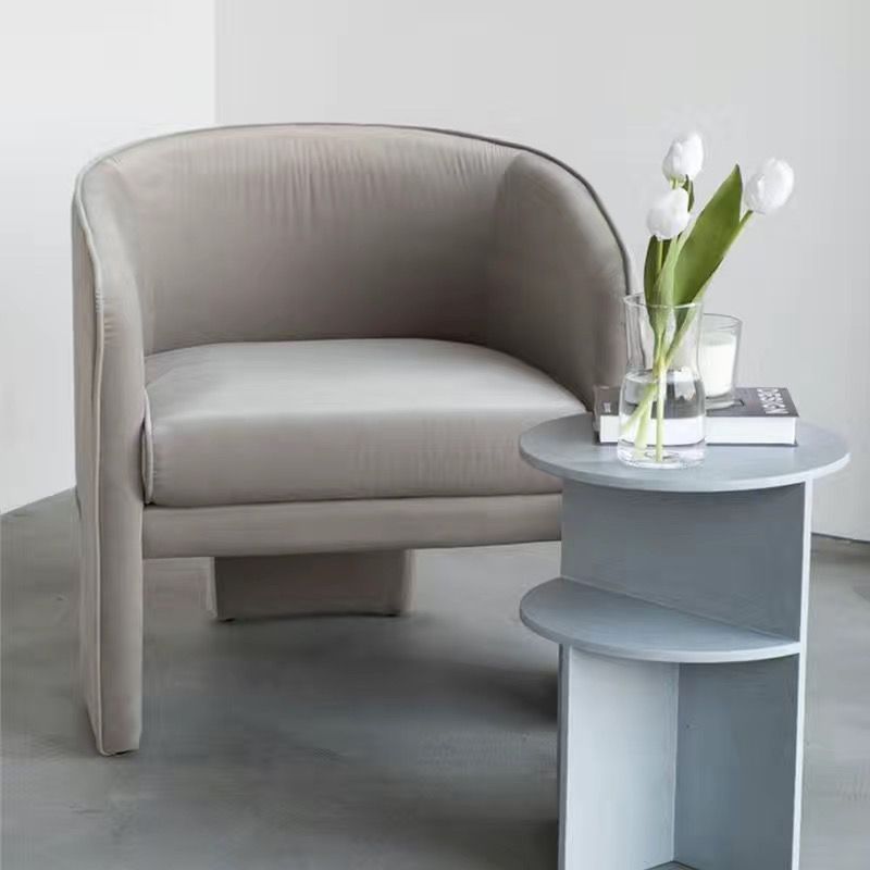 MOMO Scandinavian Sofa Chair | Barrel Tub Chair | Velvet Upholstered Lounge Armchair - alternate view 6
