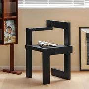 MOMO Solid Wood Chair | Bauhaus Block Armchair | Solid Oak Dining & Accent Chair - alternate view 4