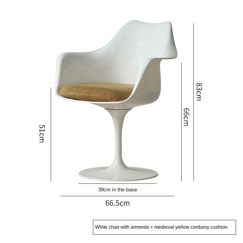 MOMO Tulip Dining Chair | Swivel Pedestal | With or Without Armrest | 3 Colors - alternate view 11