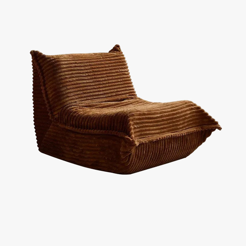 MOMO Caterpillar Sofa | Corduroy Floor Lounge Chair with Ottoman | Lazy Sofa Bed - alternate view 2