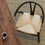MOMO Solid Wood Rattan Y Chair | Wishbone Dining Chair | Handwoven Seat - alternate view 5