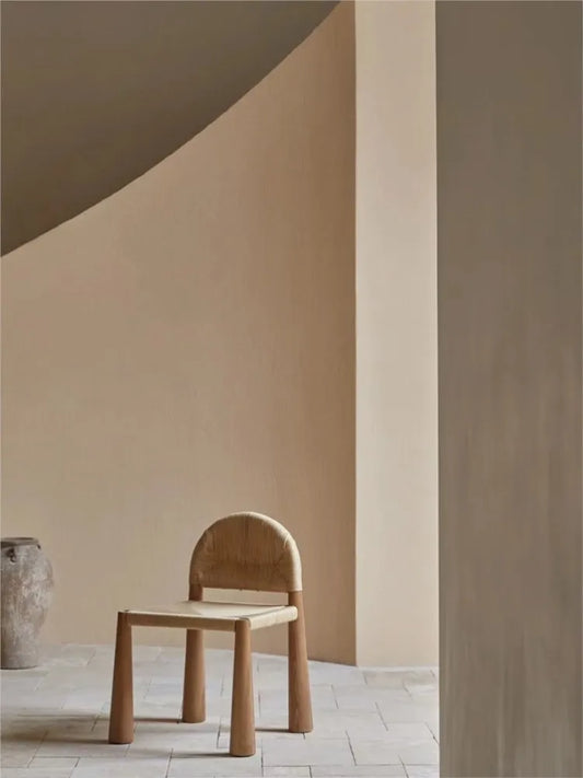 MOMO Woven Dining Chair | Handcrafted Paper Rope & Solid Wood Arch-Back Chair - alternate view 4