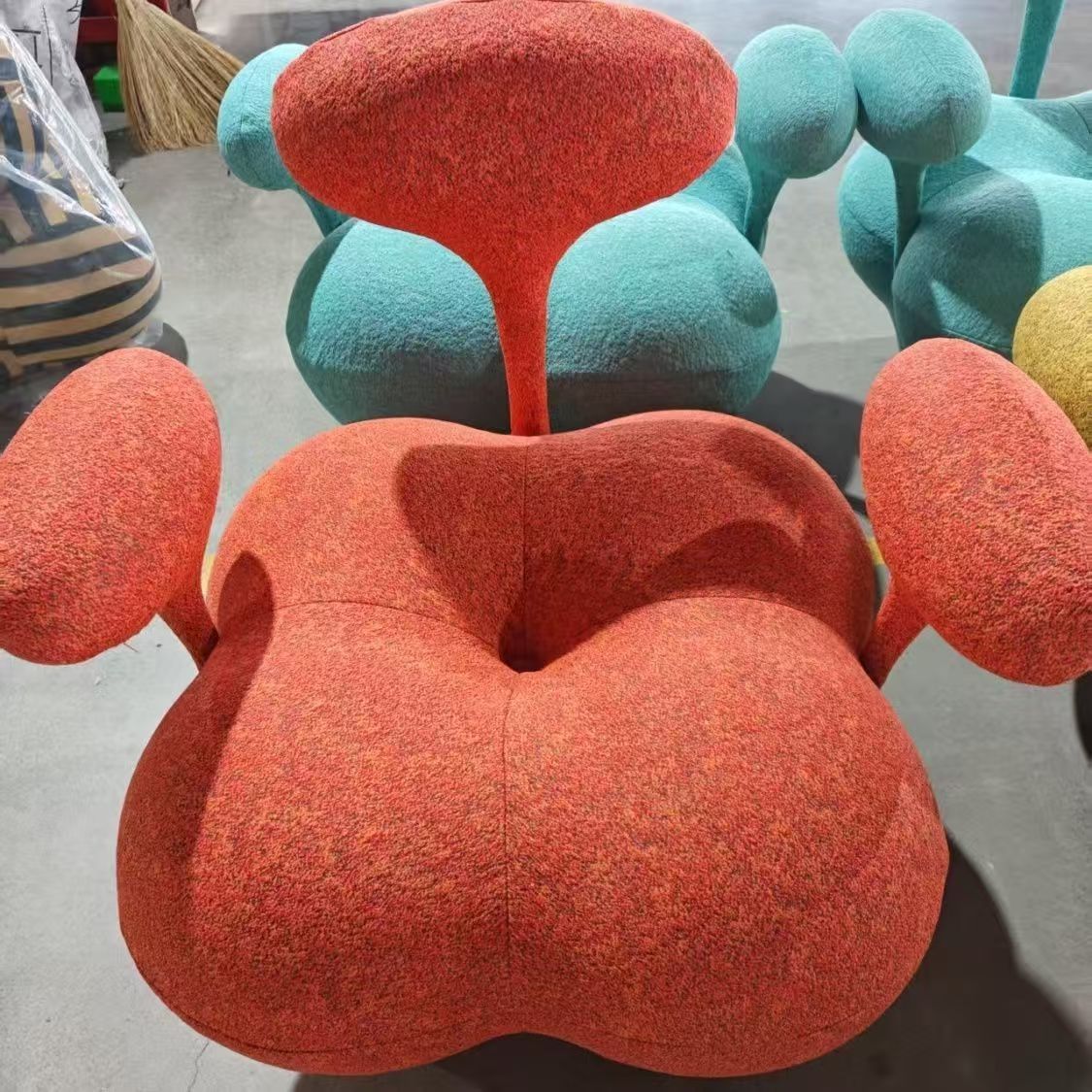 MOMO Balloon Sofa Chair | Dopamine Art Chair | T3D Knit Sculptural Lounge Seat - alternate view 4