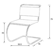 MOMO Bauhaus MR Chair | Cantilever Stainless Steel Dining Chair | Mies van der Rohe-Inspired - alternate view 7