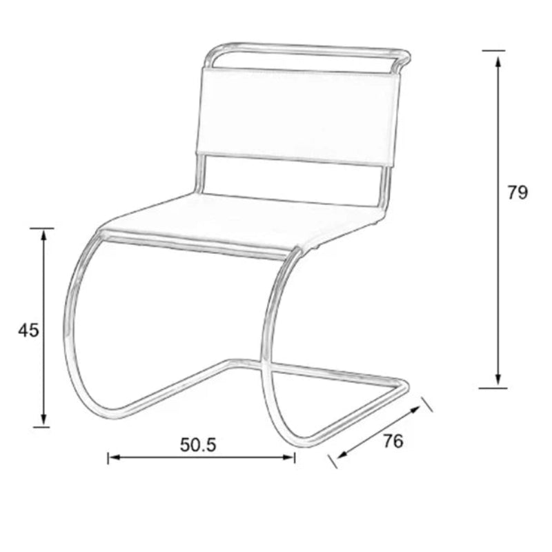 MOMO Bauhaus MR Chair | Cantilever Stainless Steel Dining Chair | Mies van der Rohe-Inspired - alternate view 7