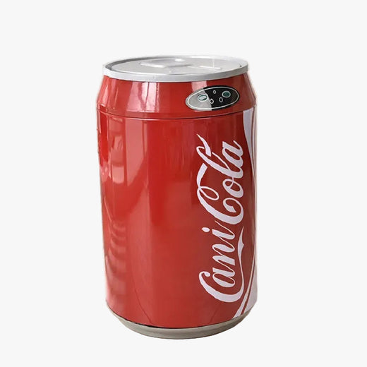 MOMO Smart Sensor Trash Can | Soda Can-Inspired Round Stainless Steel Automatic Bin — 10L