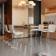 MOMO Bauhaus Dining Chair | Leather Saddle Seat with Chrome Steel Frame - alternate view 4