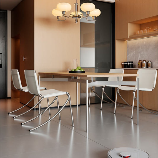 MOMO Bauhaus Dining Chair | Leather Saddle Seat with Chrome Steel Frame - alternate view 4