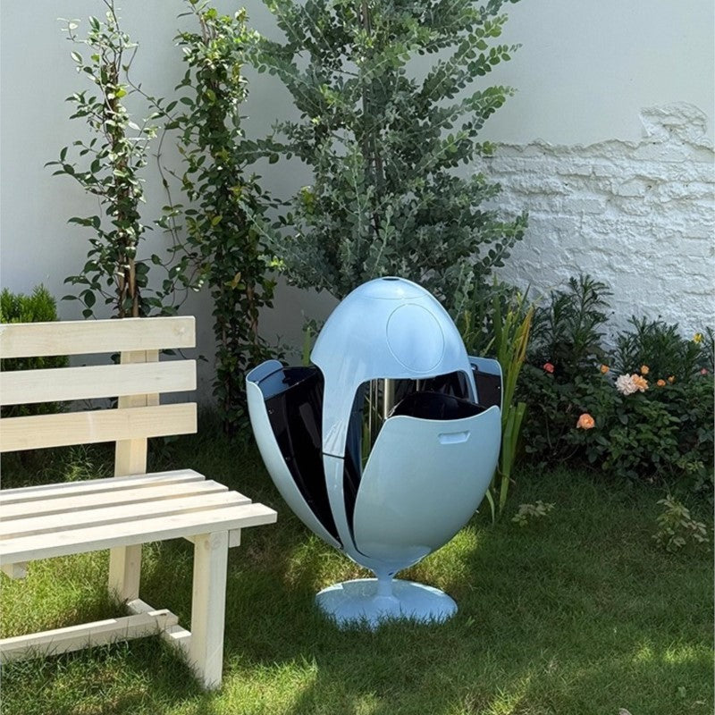 MOMO Dinosaur Egg Trash Can | Sculptural Standing Waste Bin | 2 Sizes - alternate view 4