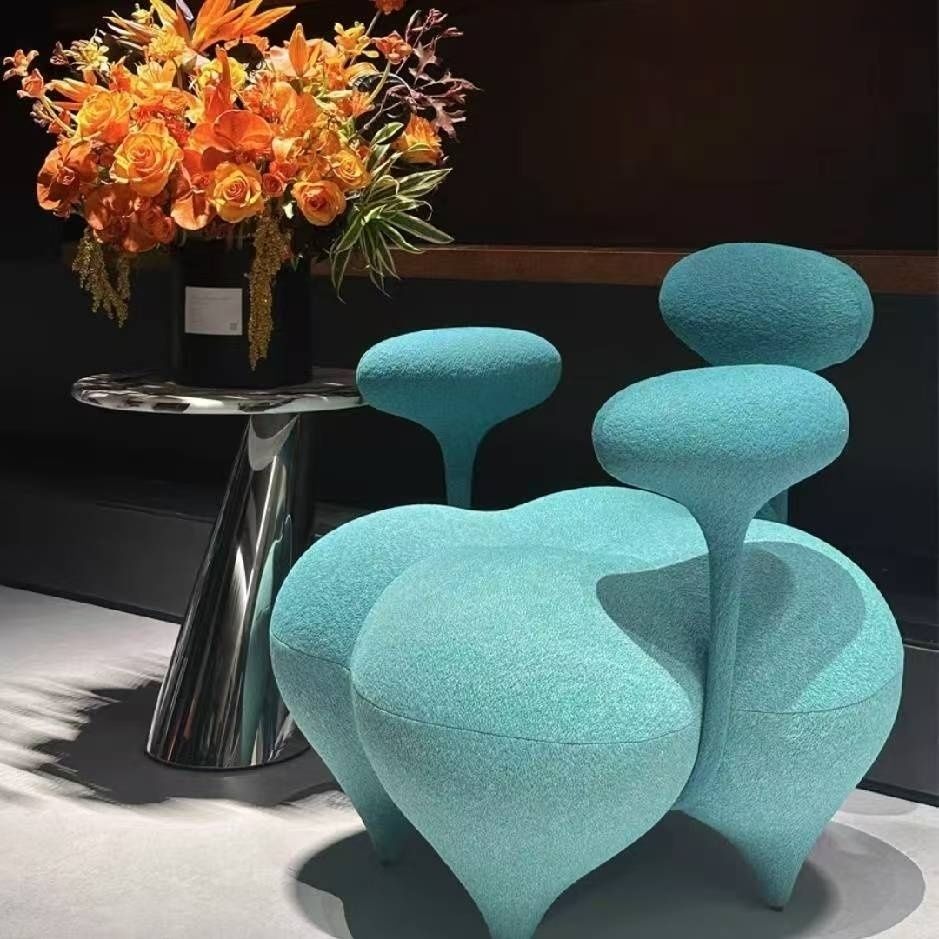 MOMO Balloon Sofa Chair | Dopamine Art Chair | T3D Knit Sculptural Lounge Seat