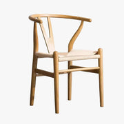 MOMO Solid Wood Rattan Y Chair | Wishbone Dining Chair | Handwoven Seat - alternate view 2
