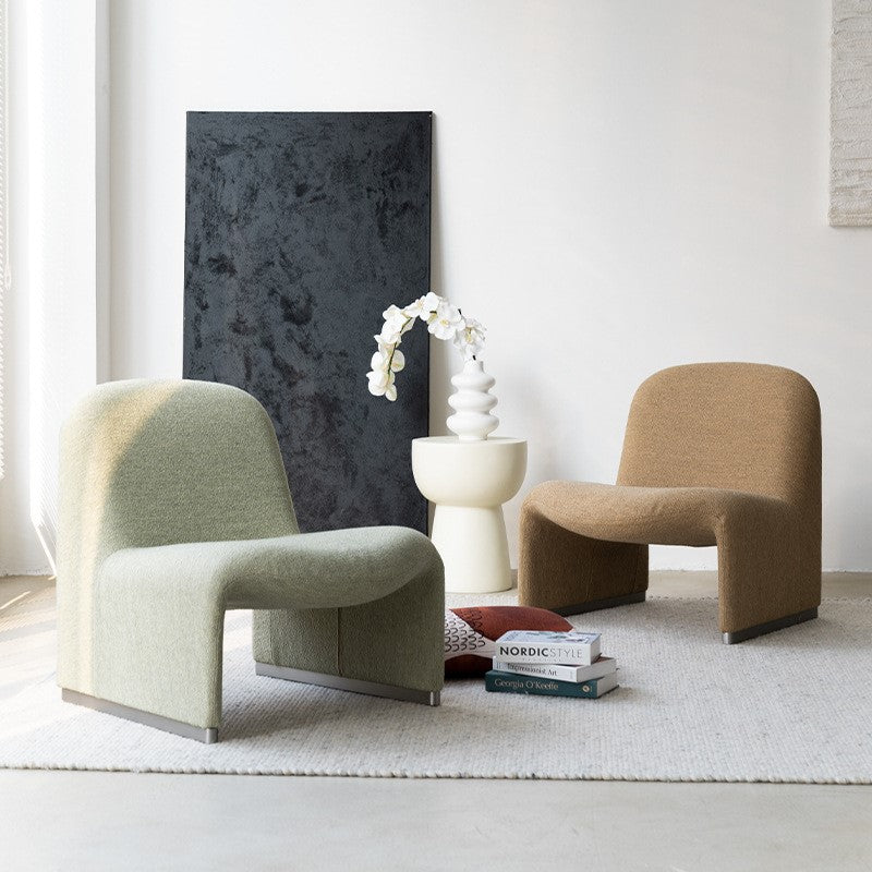 MOMO Hill Sofa Chair | Low-Profile Upholstered Lounge Chair | Bauhaus Accent Armless Chair - alternate view 3