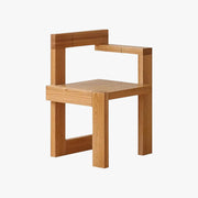 MOMO Solid Wood Chair | Bauhaus Block Armchair | Solid Oak Dining & Accent Chair - alternate view 2