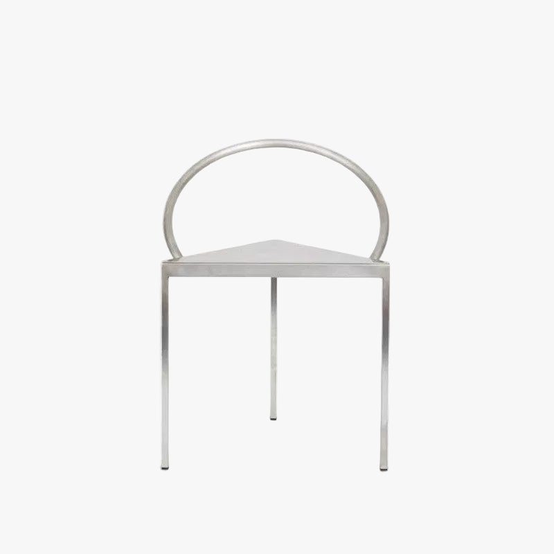 MOMO Iron Dining Chair | Circle Back Geometric Chair | Triangular Seat Accent Dining Chair - alternate view 2
