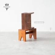 MOMO Solid Wood Swallowtail Stool | Dovetail Joint Low Bench | Handcrafted Shoe-Changing Stool - alternate view 3