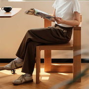 MOMO Solid Wood Chair | Bauhaus Block Armchair | Solid Oak Dining & Accent Chair - alternate view 6