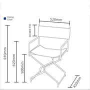 MOMO Foldable Director Chair | Oil-Wax Fabric & Chrome Steel with Cup Holder - alternate view 7