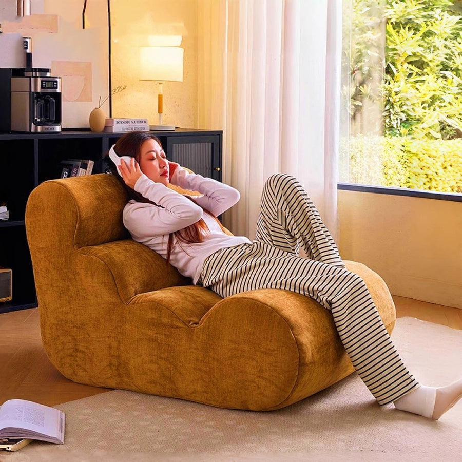 MOMO Caterpillar Sofa | Cloud-Form Lazy Lounge Chair | Vacuum-Compressed Single Sofa