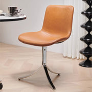 MOMO Retro Dining Chair | Oil Wax Leather Shell Seat | Electroplated Steel Base - alternate view 3