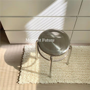 MOMO Stainless Steel Stool | Mirror-Polished Round Seat | Minimalist Accent Stool - alternate view 3