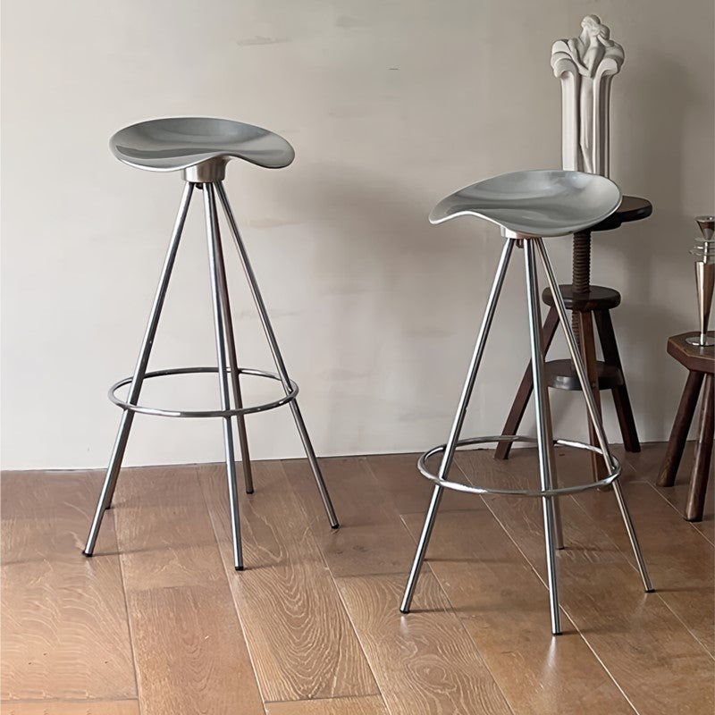 MOMO Jamaica Bar Stool | Retro Swivel Stainless Steel Counter Stool