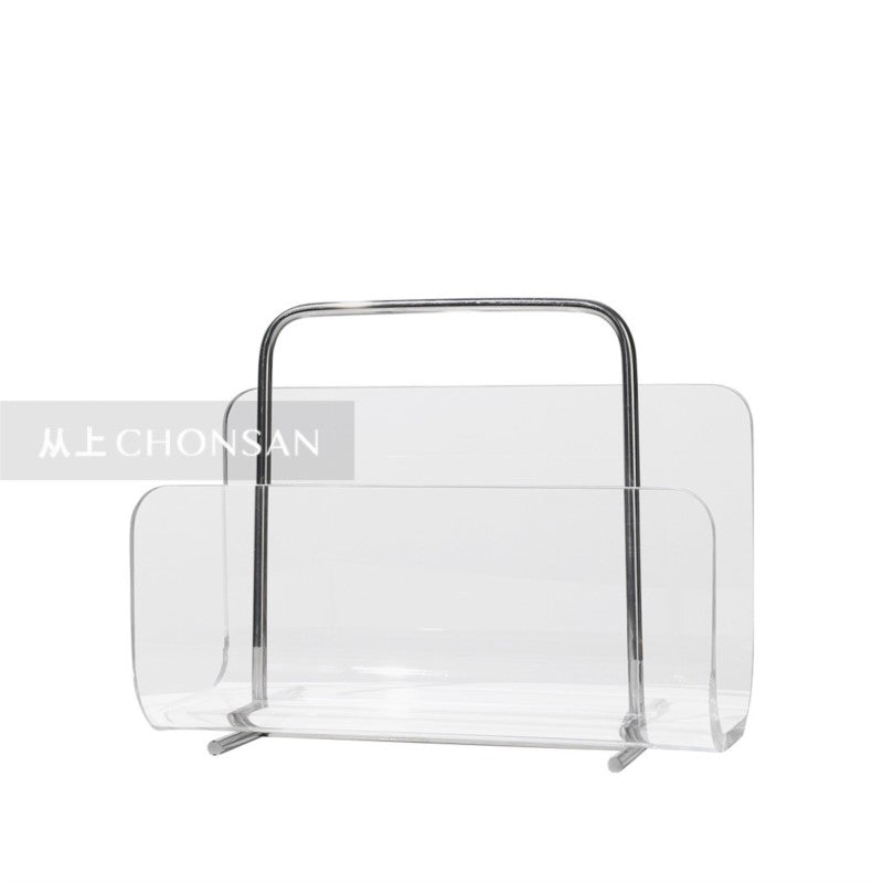 MOMO Acrylic Bookshelf | Metal Frame & Transparent Shelves | Desk Organizer - alternate view 2