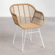 MOMO Rattan Outdoor Chair | PE Rattan & Iron Frame | Patio Balcony Leisure Armchair - alternate view 3