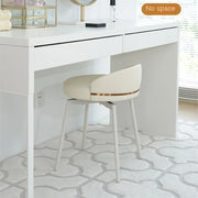 MOMO Makeup Vanity Stool | Upholstered Dressing Stool with Optional 360° Swivel - alternate view 6