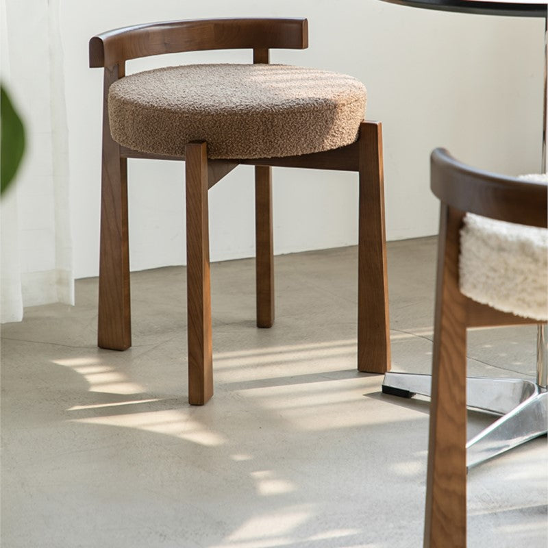 MOMO Solid Wood Vanity Stool
