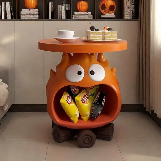MOMO Flame Monster Side Table | Cartoon Sculpture Storage End Table for Living Room & Bedroom - alternate view 3