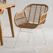 MOMO Rattan Outdoor Chair | PE Rattan & Iron Frame | Patio Balcony Leisure Armchair - alternate view 4
