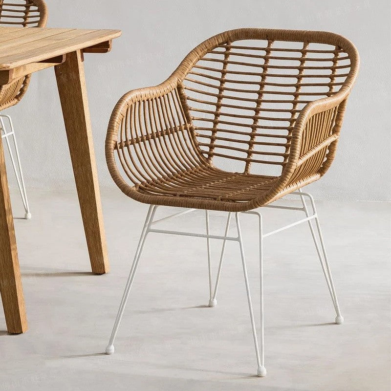MOMO Rattan Outdoor Chair | PE Rattan & Iron Frame | Patio Balcony Leisure Armchair - alternate view 4