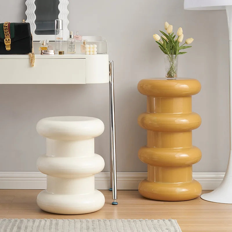MOMO Stacked Ring Stool | Sculptural Plastic Side Stool | S/M/L Low to Bar Height - alternate view 5