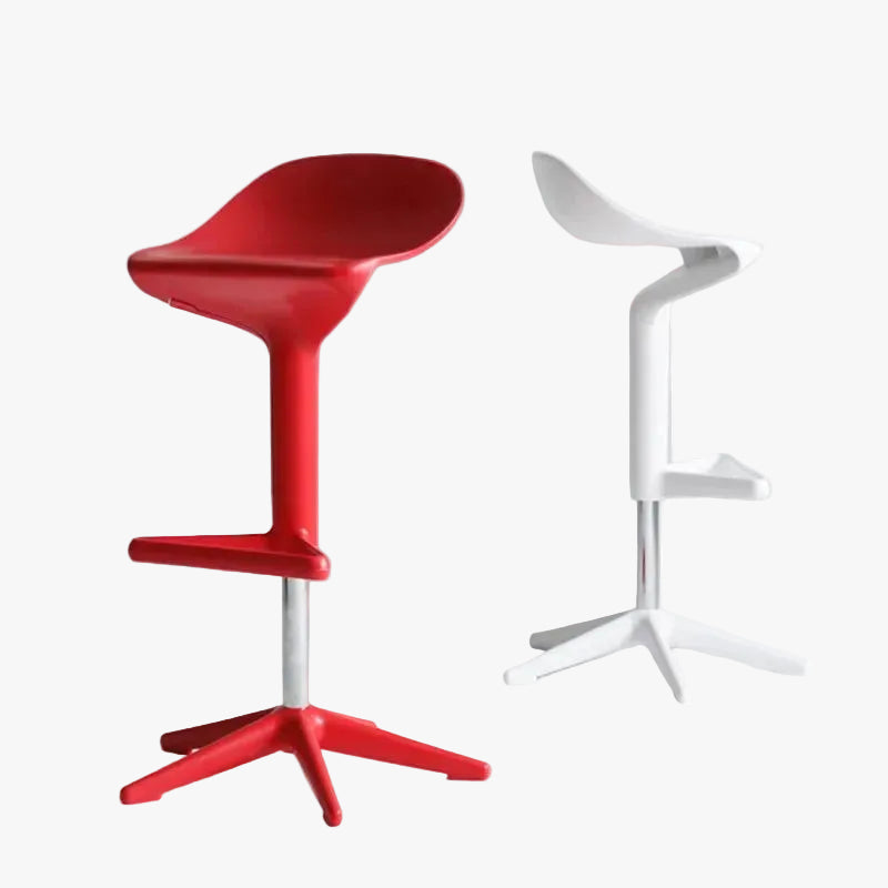 MOMO Sculpted ABS Swivel Bar Stool | Height-Adjustable with Footrest - alternate view 2